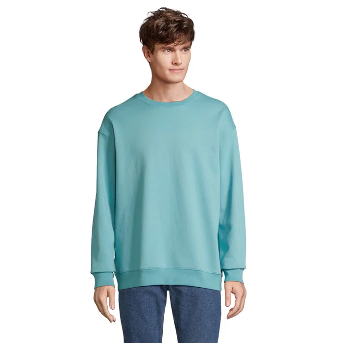 Otryckt unisex sweatshirt utan huva från Klasströjadirekt, sedd rakt framifrån